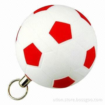 USB Flash Drive with 8Mbps Reading and 6kbps Writing Speed, Free Logo, Football Design